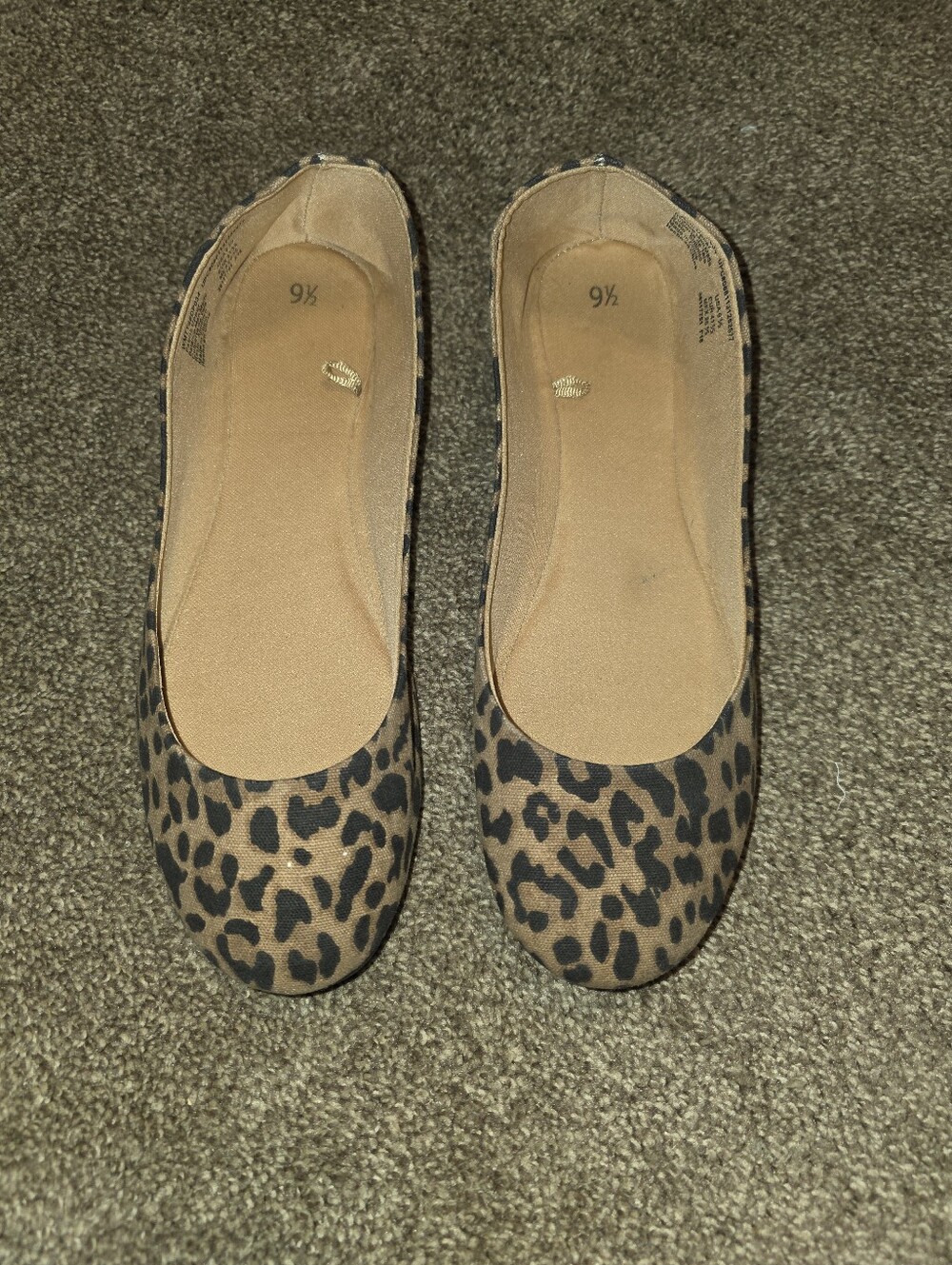 💓 3/$15 Time And Tru Size 9.5 Leopard Print Flats